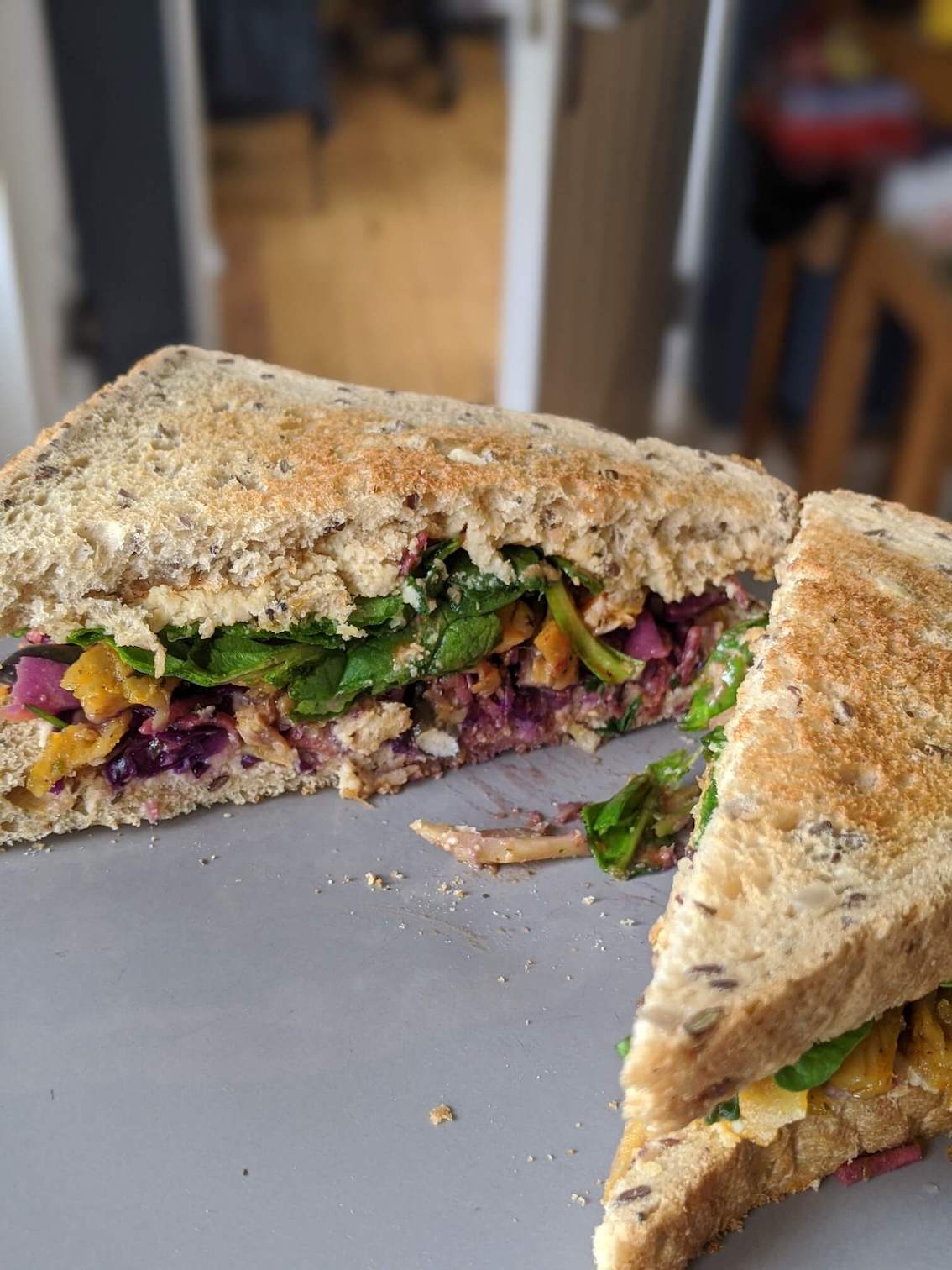 Coleslaw, spinach &