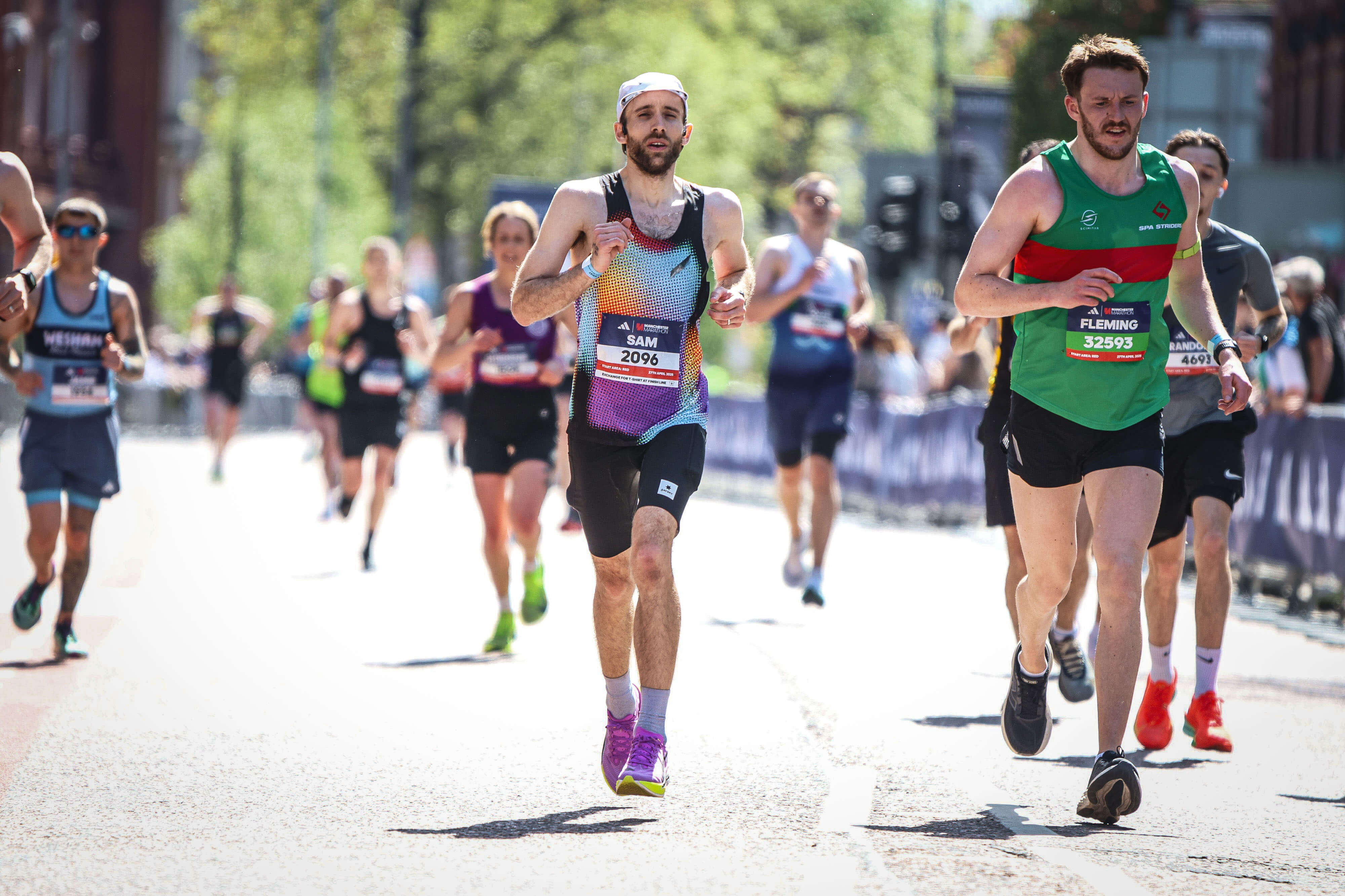 Me on the final stretch of Manchester Marathon