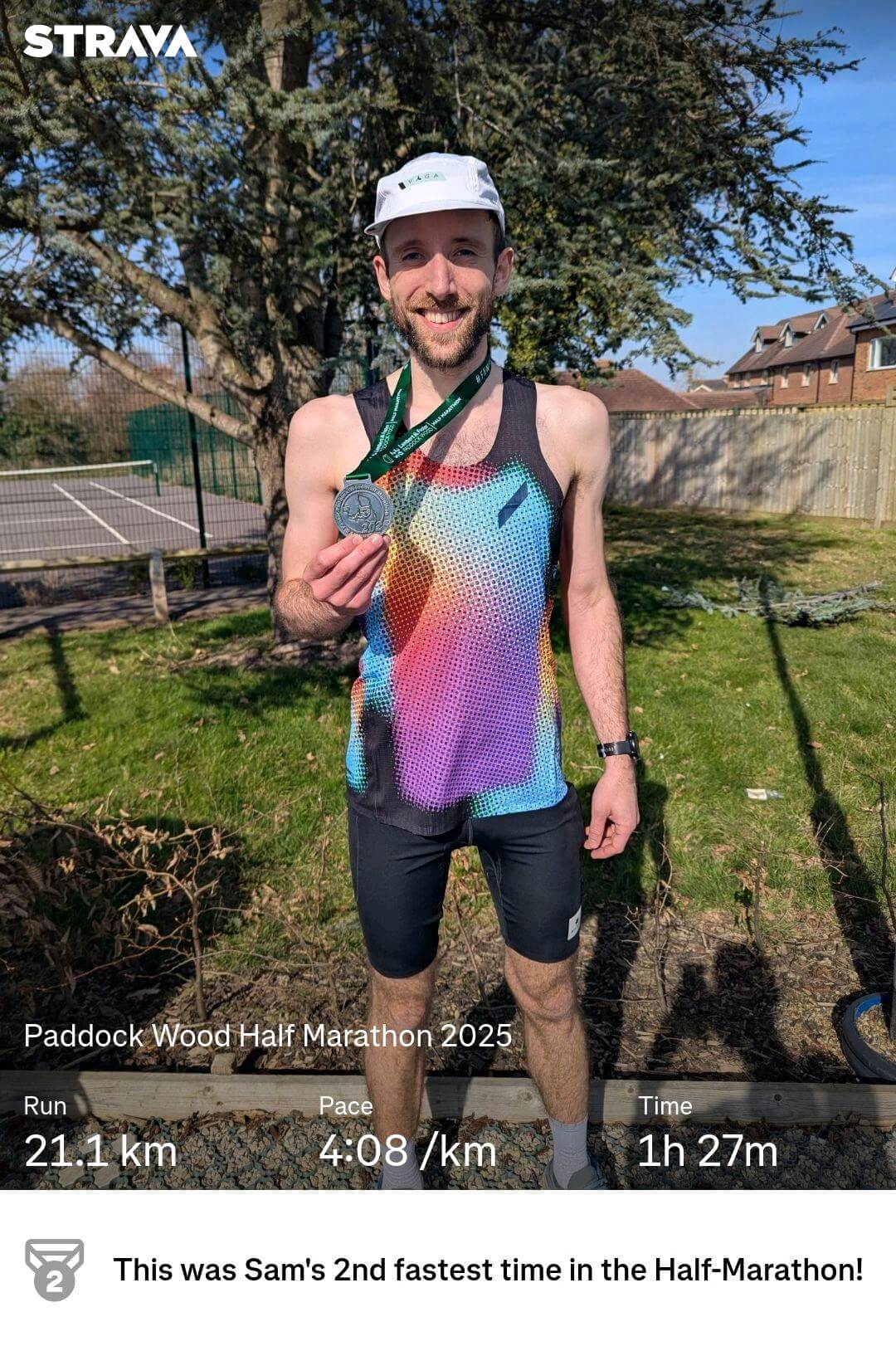 Paddock Wood Half Marathon 2025 - 21.1k @ 4:08/km