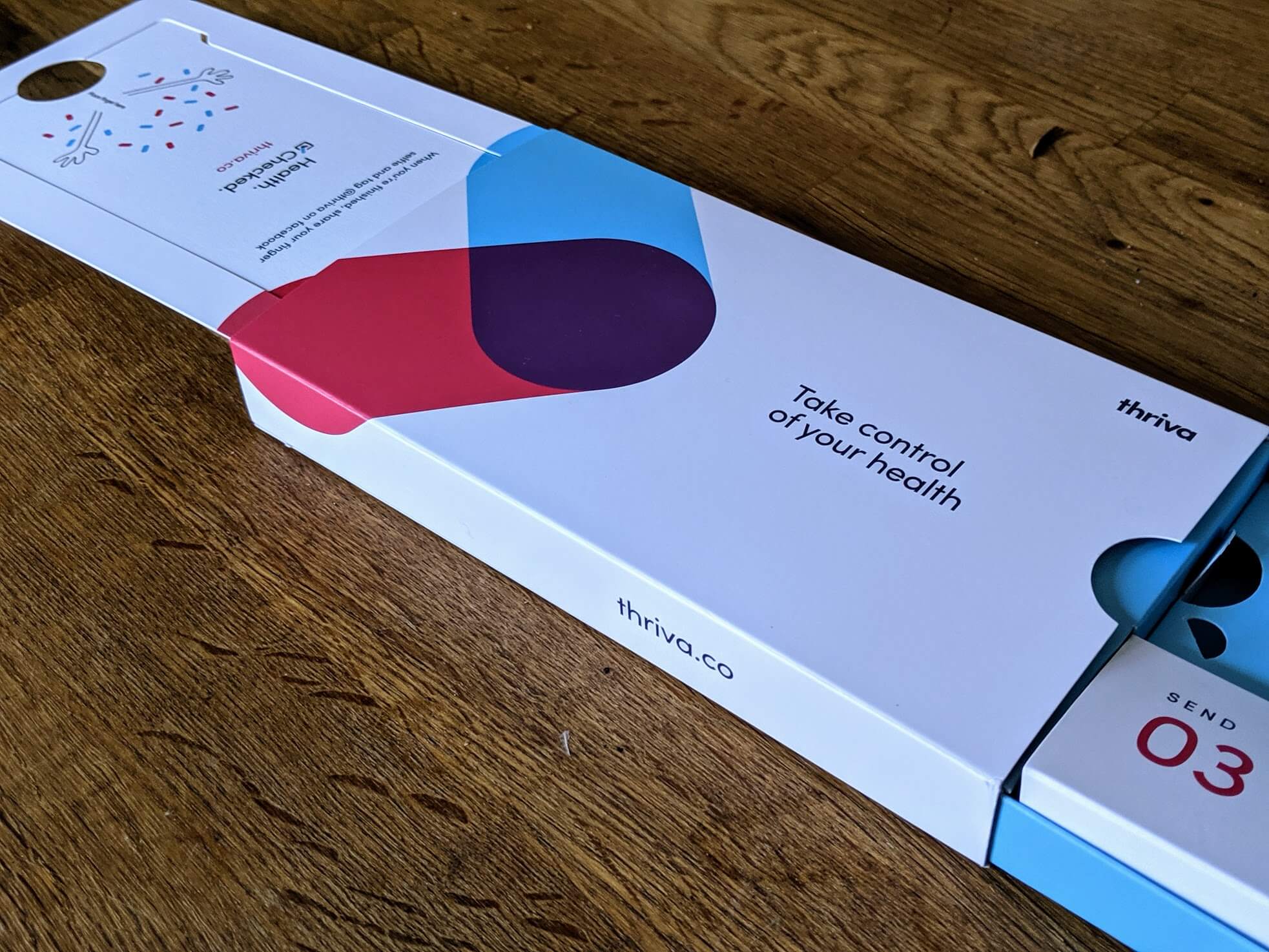 The letterbox-sized Thriva kit